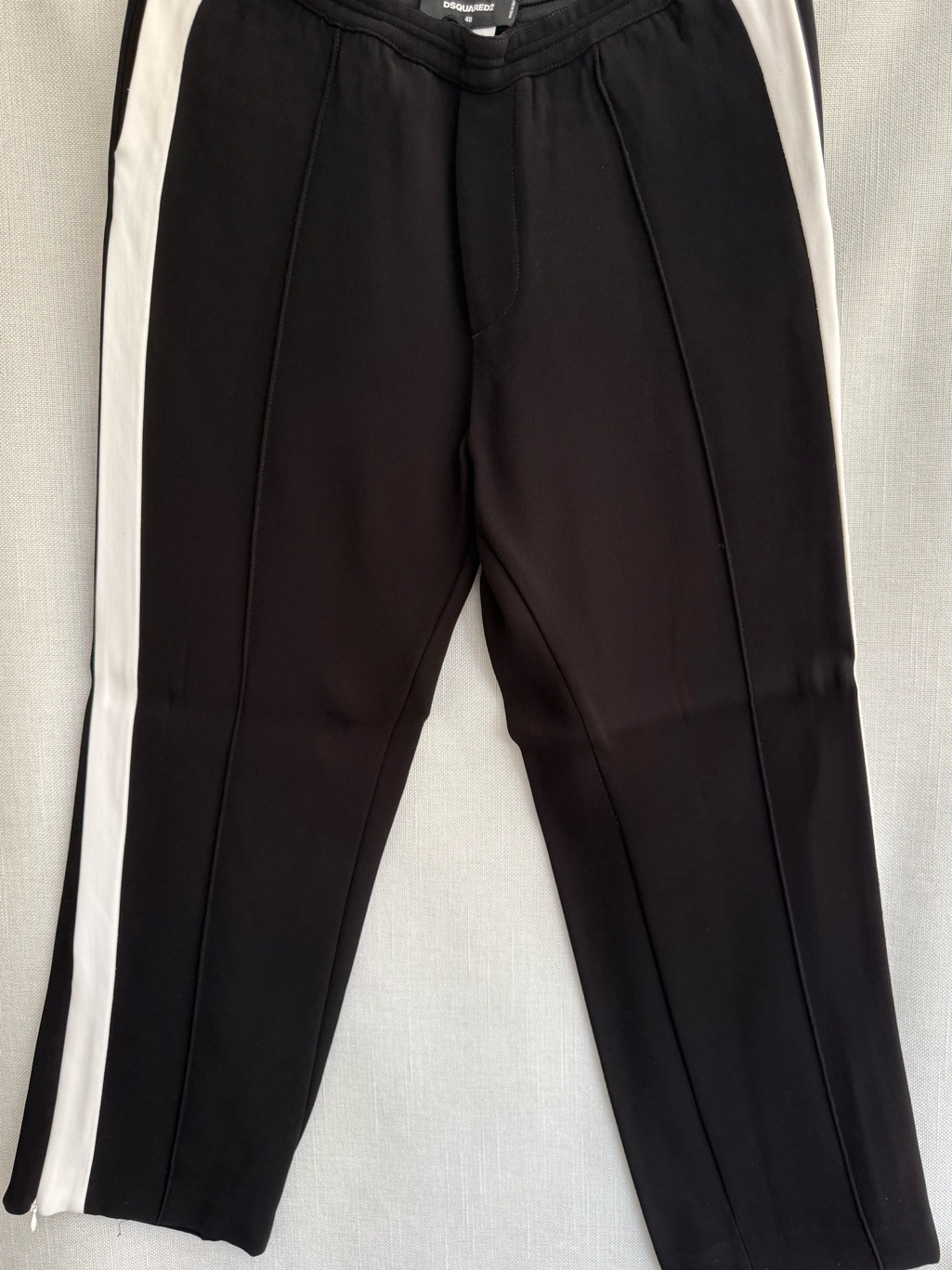 Dsquared2 Black Joggers With White Side Stripes